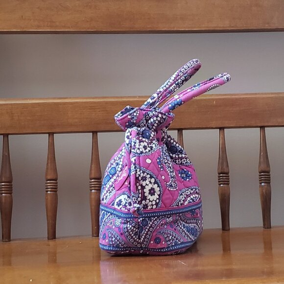 Vera Bradley Boysenberry Bucket and Drawstring Emma Purple Paisley Bag - Picture 3 of 7
